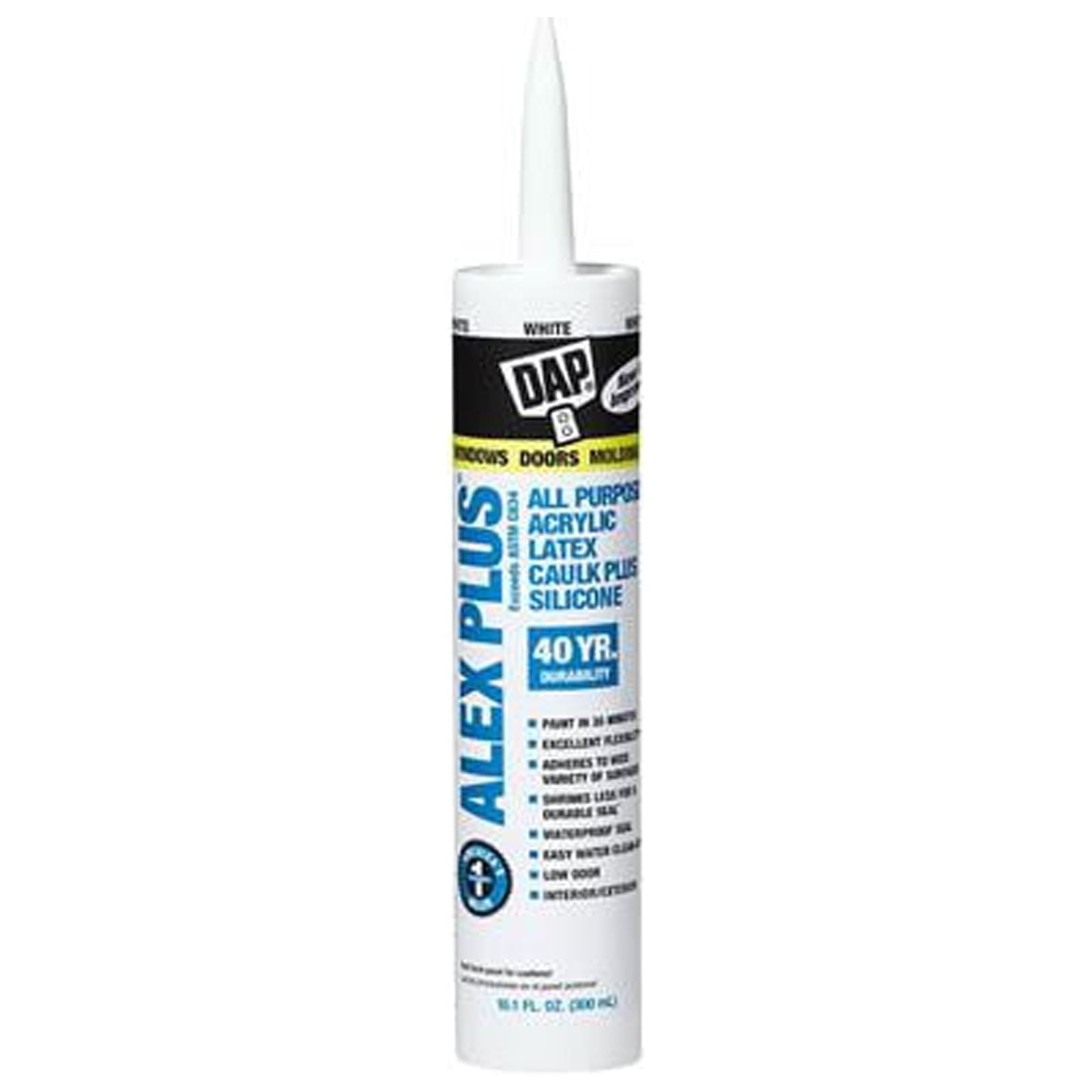 DAP Acrylic Latex Caulk Alex Plus Paintable 10.1 oz
