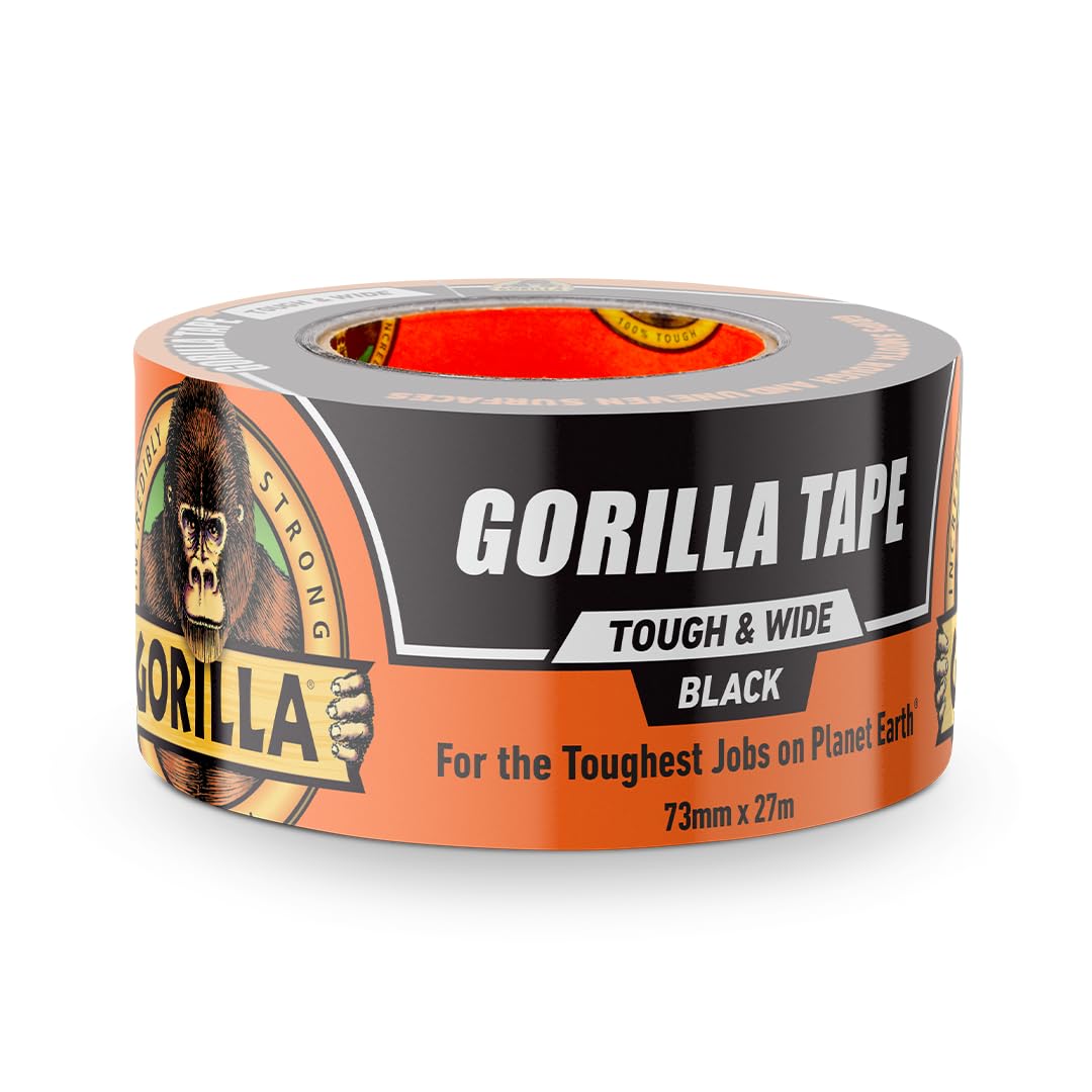 Gorilla Duct Tape Tough & Wide Black 2.88 in x 30 yd
