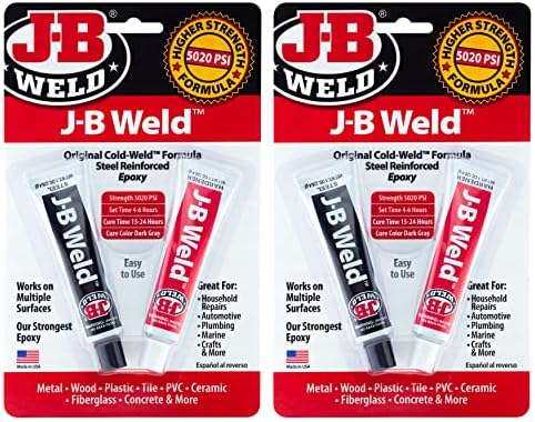 J-B Weld Steel Epoxy Original Cold Weld Twin Tube 2 oz