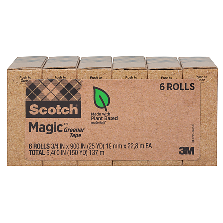 Scotch Invisible Tape Magic Tape Matte Finish 6 Rolls